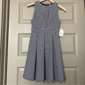 NWT Altar’d State Navy and White Striped Nautical Dress